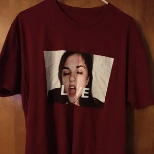 sasha grey burgundy love shirt XL